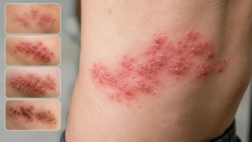 Pictures of Shingles Symptoms, Stages & Appearance