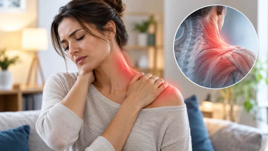Woman Pain in Left Shoulder and Neck What It Could Mean